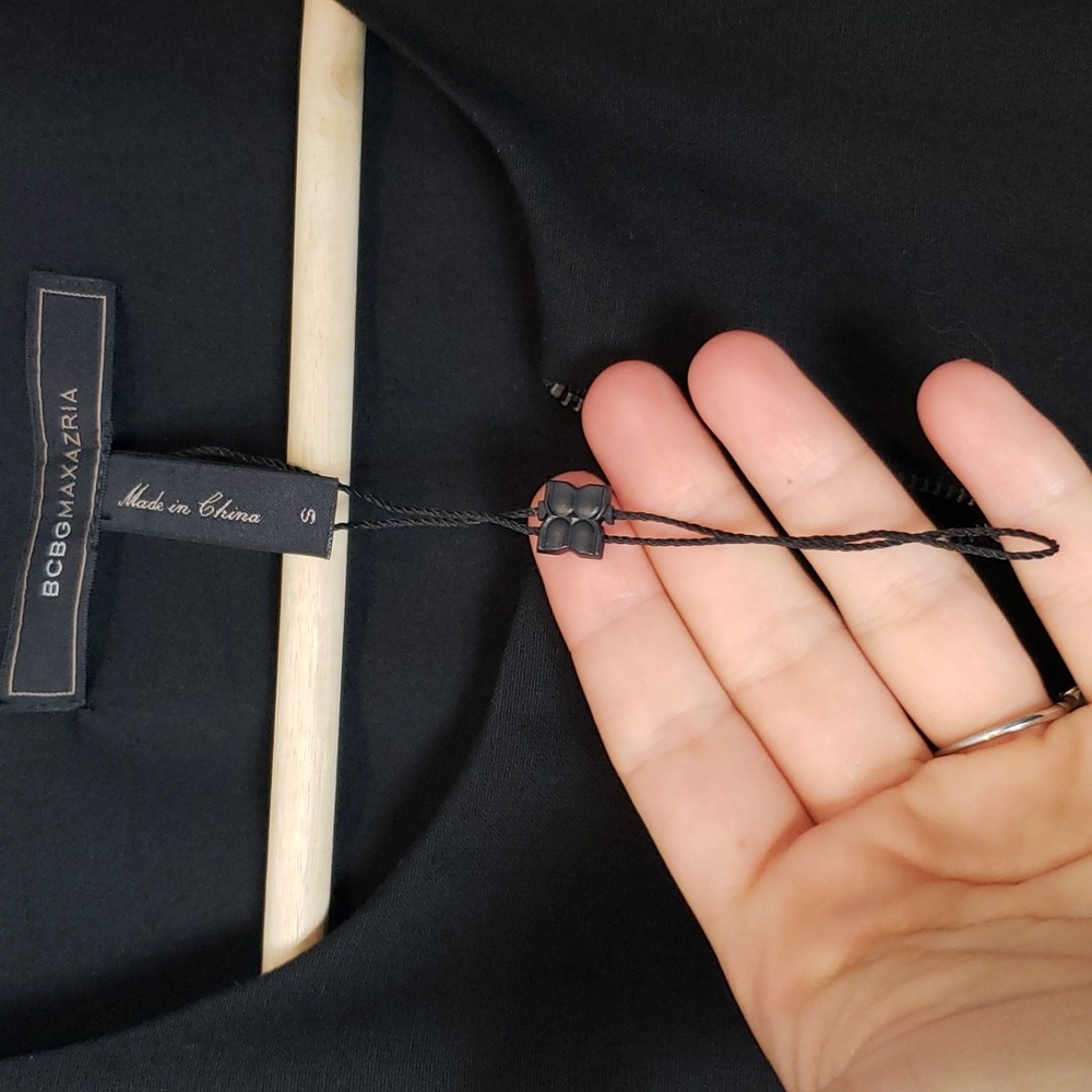 BCBGMaxAzria Abrielle Sleeveless Peplum Top Small Black New - Picture 7 of 9